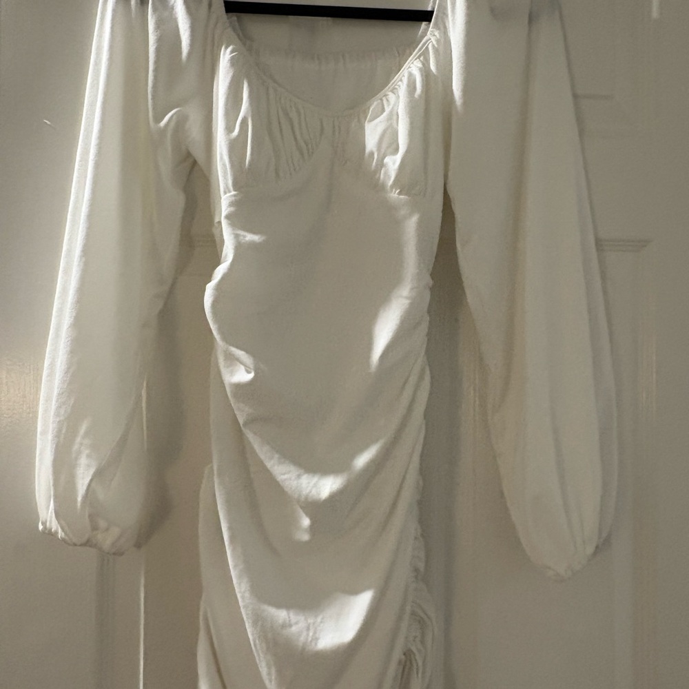 White Long Sleeve Dress